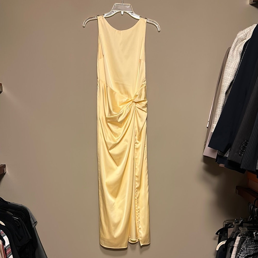Elegant Yellow Evening Dress